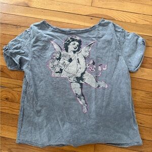 Charcoal Angel Graphic Tee